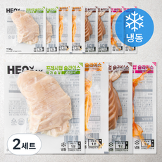 허닭 프레시업 슬라이스 닭가슴살 오리지널 3개 + 칠리맛 3개 + 케이준 3개 + 훈제 3개 (냉동), 100g, 1개입, 24개