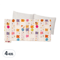 紅豆眼部溫敷袋 紅豆 + 米奧貓外罩, 4套