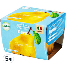네추럴누바 유기농 생과일 누바 컵퓨레 2p, 배, 5개, 200g
