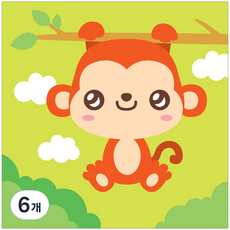 아이러브페인팅 아기 12간지 DIY 명화그리기 20 x 20 cm, 원숭이, 6개