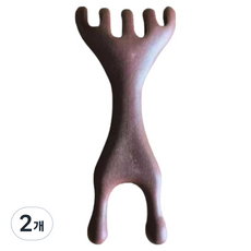 雙面牛角頭皮鼻子按摩器, 2個, 單一顏色