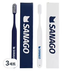 SANAGO 細軟毛牙刷 BW + WB 套組, 3套, 2入