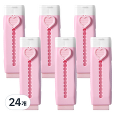 투영디자인 하트 슬라이드 지우개, 핑크, 24개