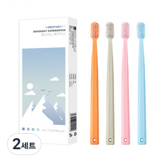 팡팡카트 예쁜 여행용 칫솔 4종 세트, 2세트, 4개입