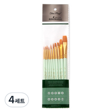 ZhuTing 수채화 브러쉬 붓 세트 그린, 4세트, 10종