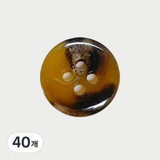 4孔鈕扣 28mm, 棕色, 40個