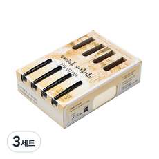 종이문화 헬로우아트 캘리플러스 엽서지 51 네츄럴 100p + 붓펜 4p 세트, 3세트