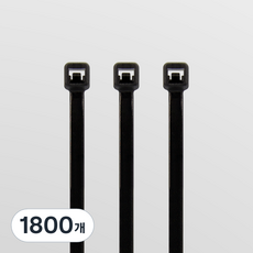 Soltop 電線整理束線帶, 1800個, 黑色