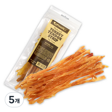 프레스키 강아지 스트립 간식, 칠면조 힘줄, 75g, 5개
