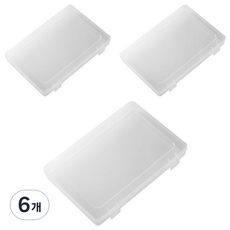 Pureon 多用途美甲收納盒 23.8 x 16.2 x 3 cm, 6個, 透明