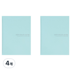 아이비스 컬러 PP 스프링 클리어파일 40, 민트, 4개