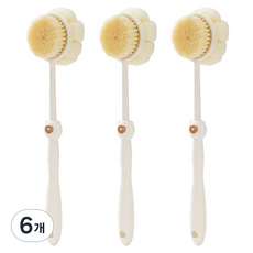 Allode 雙面小熊沐浴刷, TYPE02 白色, 1入, 6個