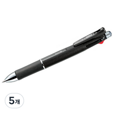 제브라 클립온 멀티 4+S 1000 멀티펜 0.7mm B4SA2-BK, 블랙, 5개