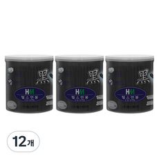헬스면봉 코튼 면 멸균 원통형 흑색 종이 면봉, 200개입, 12개