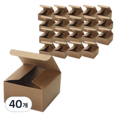 牛皮紙禮物盒1號 8 x 8 x 4.5cm, 單一顏色, 40個