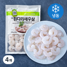 베트남산 흰다리새우살 (냉동), 4개, 200g(71 / 90)