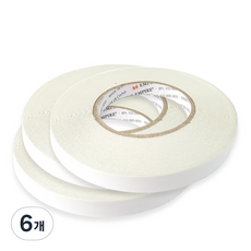 EMPIRE 工業用強力雙面膠帶 1.2cm x 50m, 白色, 6個