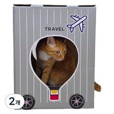 MAAH 고양이 캐리어 스크래쳐 하우스, 2개, 그레이