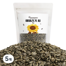 소동펫 해바라기 씨 사료, 1kg, 5개