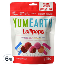 YUMEARTH 棒棒糖 袋裝, 57克, 6個