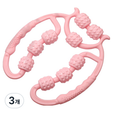 하태스몰 심플 마사지롤러, 핑크, 3개