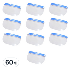 어린이 페이스쉴드, 1개입, 60개, 블루