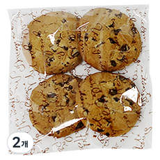 TINA PICNIC 英文自黏式餅乾袋, 초코, 2個, 100個