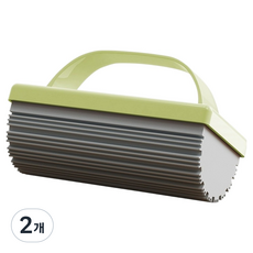 超簡易清潔手持海綿濕拖把 綠色, 2個