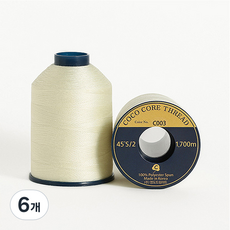 코튼빌 코아사 고급 미싱 재봉실 45수, C003, 6개