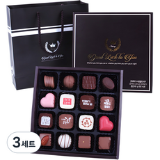 디유 굿럭투유 수능 합격기원 수제 초콜릿 16구 + 쇼핑백 세트, 160g, 3세트
