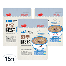 베베스트 아이 맛있는 한우국, 200g, 15개, 배추된장국