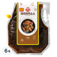오뚜기 실쏙 데리야끼소스 스파우트팩, 2kg, 6개 식품/장/소스/드레싱/식초 반품 최저가 25,710원