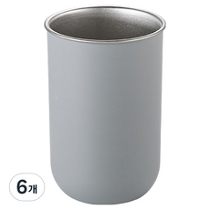 hillo Easy 304不鏽鋼基本漱口杯, 灰色, 6個