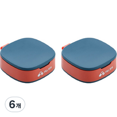 골드팡 휴대용 사각 알약 케이스 블루, 6개