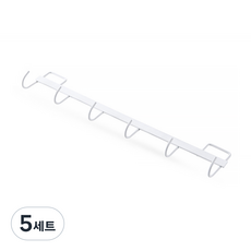 알럽홈 주방도구 다용도 고정 걸이 + 부착스티커 2개 세트, 화이트, 5세트