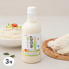 프레시오늘 신선냉장 껍질째 손수 영양가득 파주장단콩 꿀콩국수 생소면 밀키트, 673g, 3개