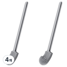 Block Mart 浴室角落矽膠馬桶刷, 灰色, 4個