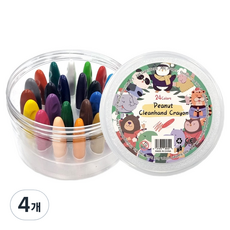 DGRM 不沾手寶寶蠟筆, 4個, 24色