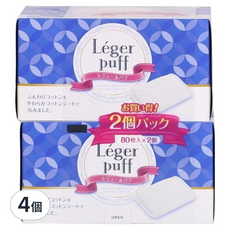 Cotton labo Leger Puff 超柔化妝棉, 4組, 80個裝