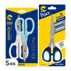 Peace Korea 和平 蘋果剪刀 2入 隨機出貨 + T101 鈦金剪刀, 混合顏色, 5套