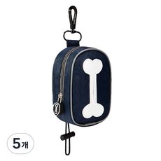 랜보어 반려동물 휴대용 뼈다귀 풉백, 네이비, 1개입, 5개