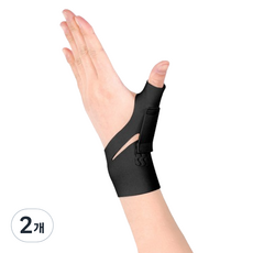 솜데이 엄지손가락 이중 손목 보호대 블랙 왼손, 2개