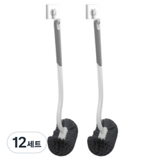 浴室馬桶清潔刷 + 免打孔掛架組, 12套, 混合色