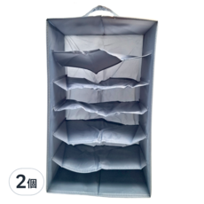 北歐風6格PVC衣物收納盒, 莫蘭迪藍, 2個