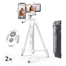 셀루미 136cm 고강성 하이 퍼포먼스 삼각대 화이트 + 리모컨 화이트 풀세트, SEL-TRD150A, 삼각대 화이트, 리모컨 화이트, 2개