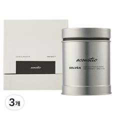 벤딕트 솔베아 대용량 고체 탈취제 어쿠스틱, 360g, 3개