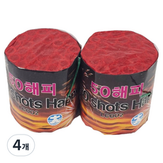 경기화약 50연발 샷 해피 불꽃놀이 폭죽, 레드 + 그린, 4개