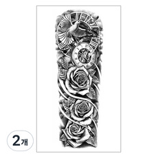 gelluna 男士長袖DIY紋身刺青貼紙, 2個, T-76