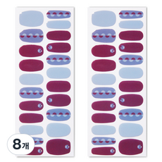 벨랑시 리얼 젤 네일 스트립 프리미엄 네일스티커 22p, 트위스트와인, 8개