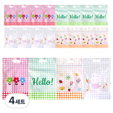 팬시픽스 다용도 지퍼백 포장봉투 4종 세트, 체크 혼합, 4세트